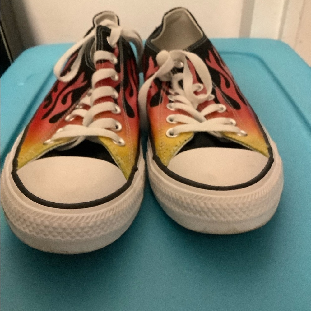 Converse High-Tops with Fiery Gradient - Picture 2 of 9